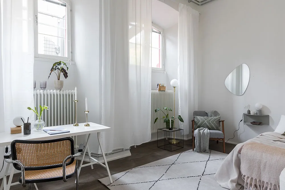 Style sobre et inspirant : loft dans un ancien bâtiment de fabrique à Stockholm (79 m²) - Gallery image 17