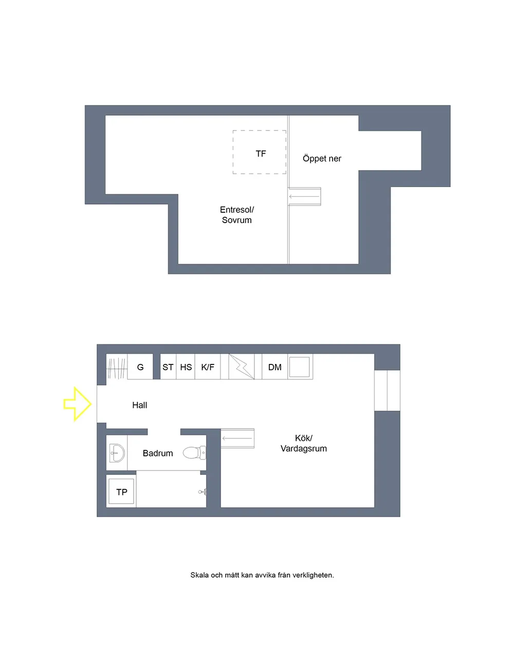 Компактная двухуровневая мансарда в центре Стокгольма (34 кв. м) - Gallery image 19