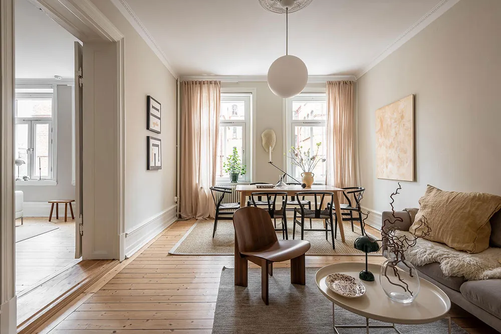 Intérieur scandinave cosy avec tapis mur - Gallery image 10