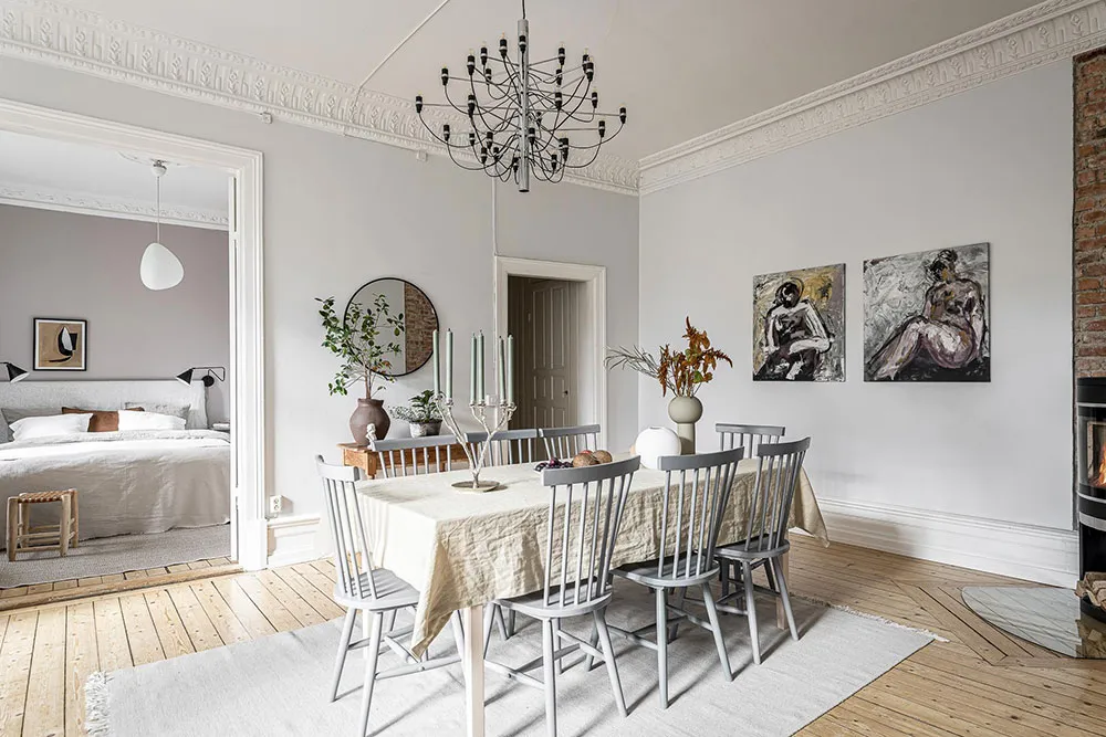 Intérieur scandinave agréable avec salle à manger traversante et notes automnales légères (94 m²) - Gallery image 13
