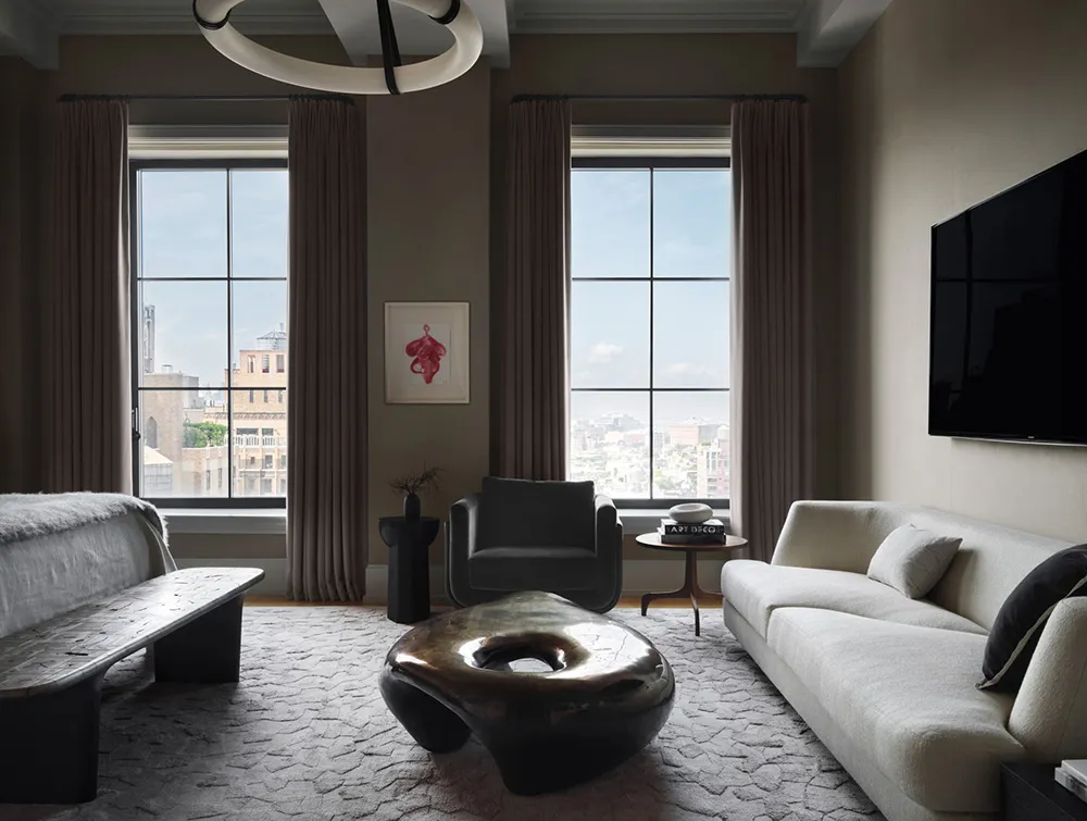 Effet et élégant intérieur noir et blanc à New York - Gallery image 2