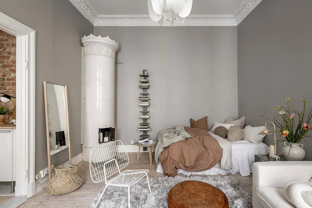 Kleine Wohnung in angenehmer Farbpalette mit praktischer Raumtrennung (35 qm) - Gallery image 7