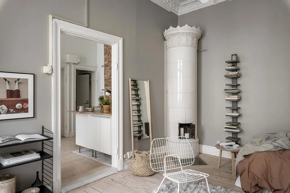 Kleine Wohnung in angenehmer Farbpalette mit praktischer Raumtrennung (35 qm) - Gallery image 11