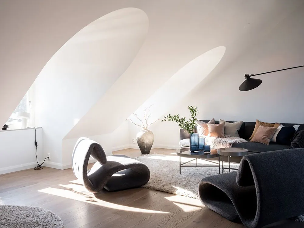 Heller Loft mit eleganter moderner Möbel in Stockholm - Gallery image 2