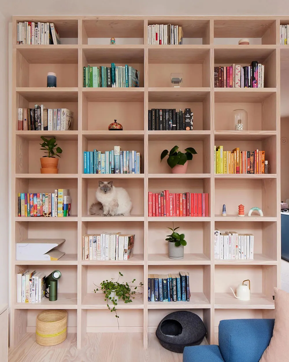 लंदन में गुलाबी एवं नीले रंग के टोन वाला आधुनिक अपार्टमेंट - Gallery image 3