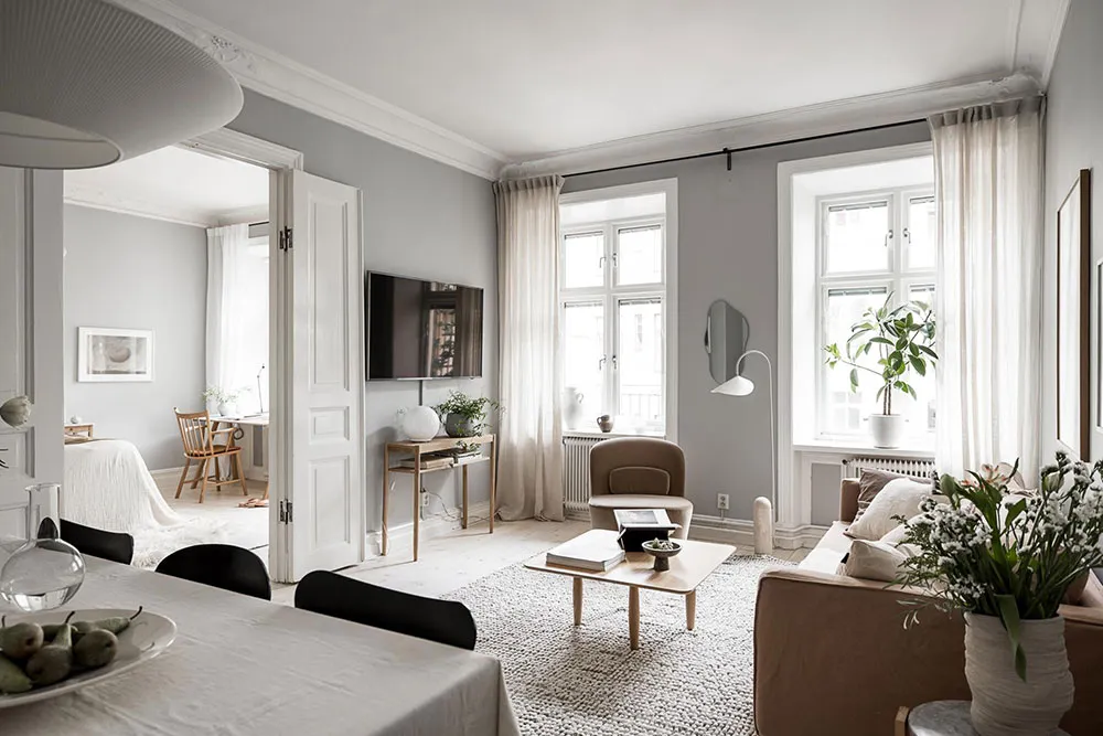 Intérieur Scandinave calme avec une atmosphère fraîche et agréable (60 m²) - Gallery image 3