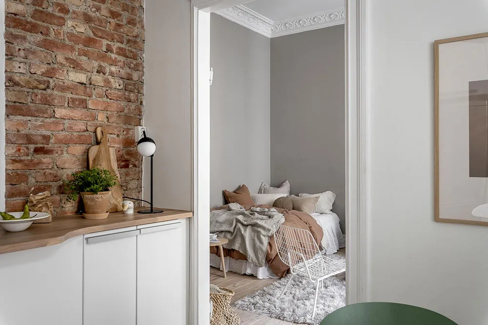 Kleine Wohnung in angenehmer Farbpalette mit praktischer Raumtrennung (35 qm) - Gallery image 24