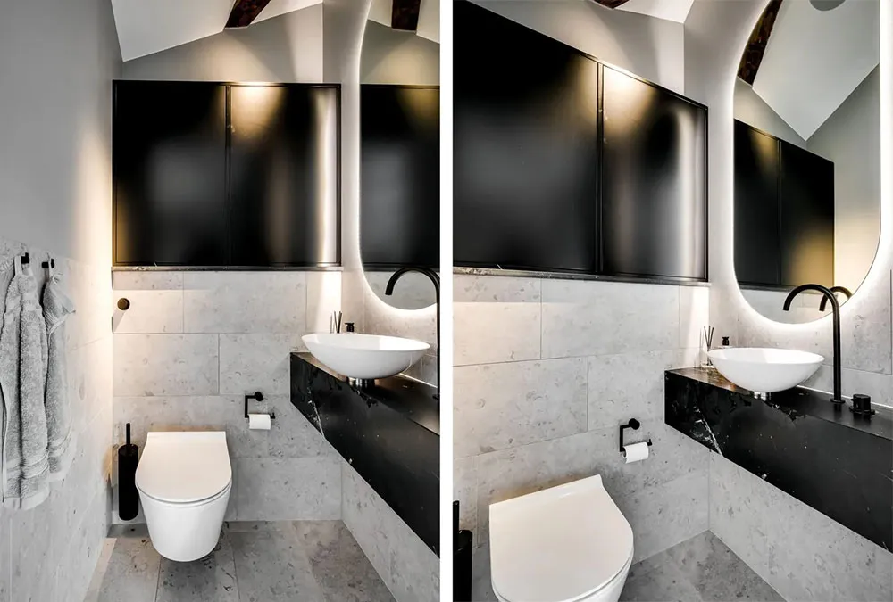 Стильный интерьер просторной мансардной квартиры в Стокгольме - Gallery image 22