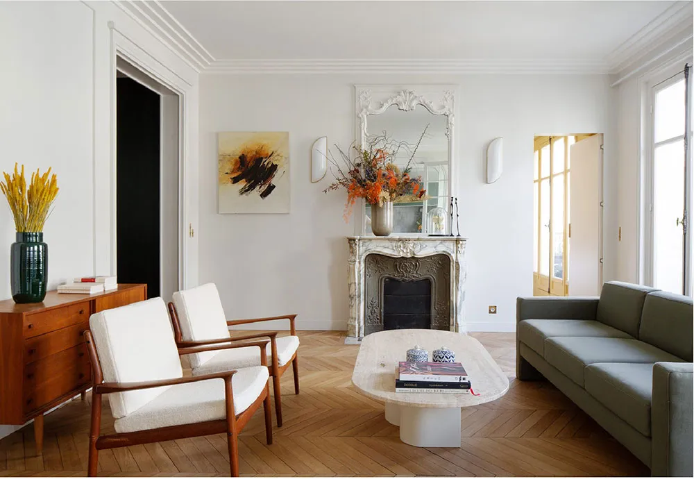 Арки и оттенки зелёного: квартира в Париже - Gallery image 9