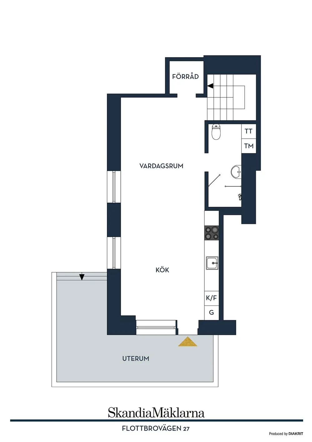 Wohnung in einem ungewöhnlichen Raum mit eigenem Eingang in Stockholm (62 qm) - Gallery image 14