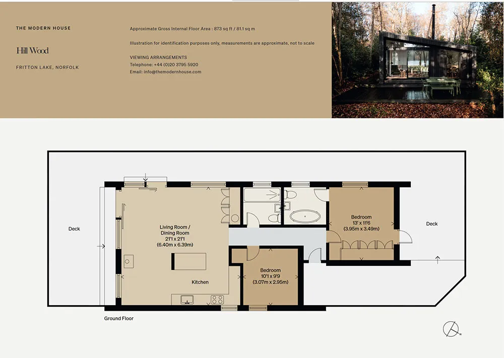 Czarny z zewnątrz i bardzo jasny w środku: nowoczesny domek w lesie w Anglii - Gallery image 24