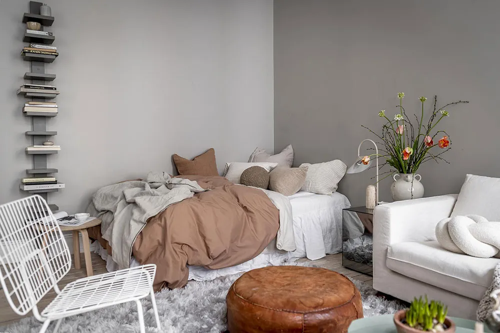 Kleine Wohnung in angenehmer Farbpalette mit praktischer Raumtrennung (35 qm) - Gallery image 10