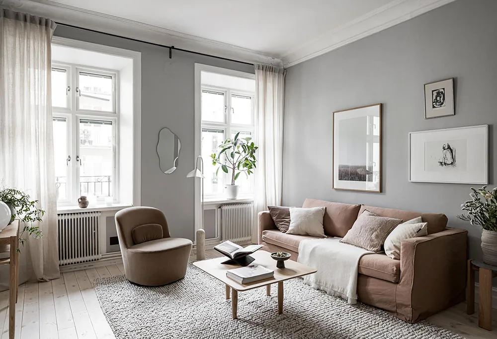 Intérieur Scandinave calme avec une atmosphère fraîche et agréable (60 m²) - Gallery image 4