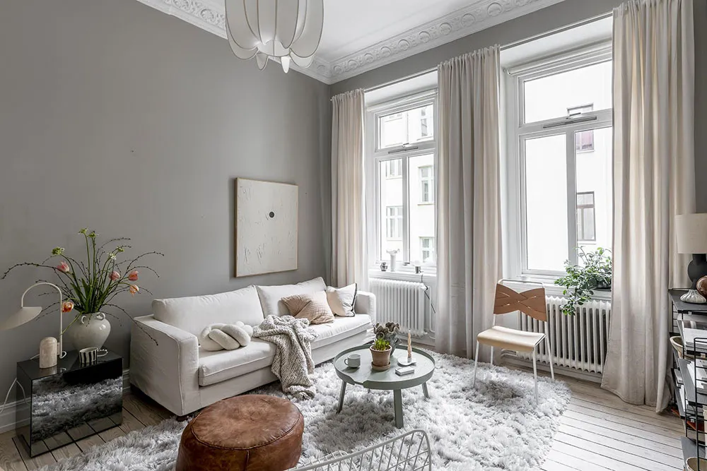 Kleine Wohnung in angenehmer Farbpalette mit praktischer Raumtrennung (35 qm) - Gallery image 9