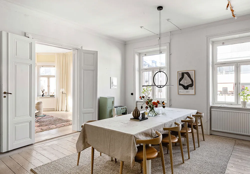 砂色の壁を持つモダンなスカンジナビア風アパートメント(93平方メートル) - Gallery image 6