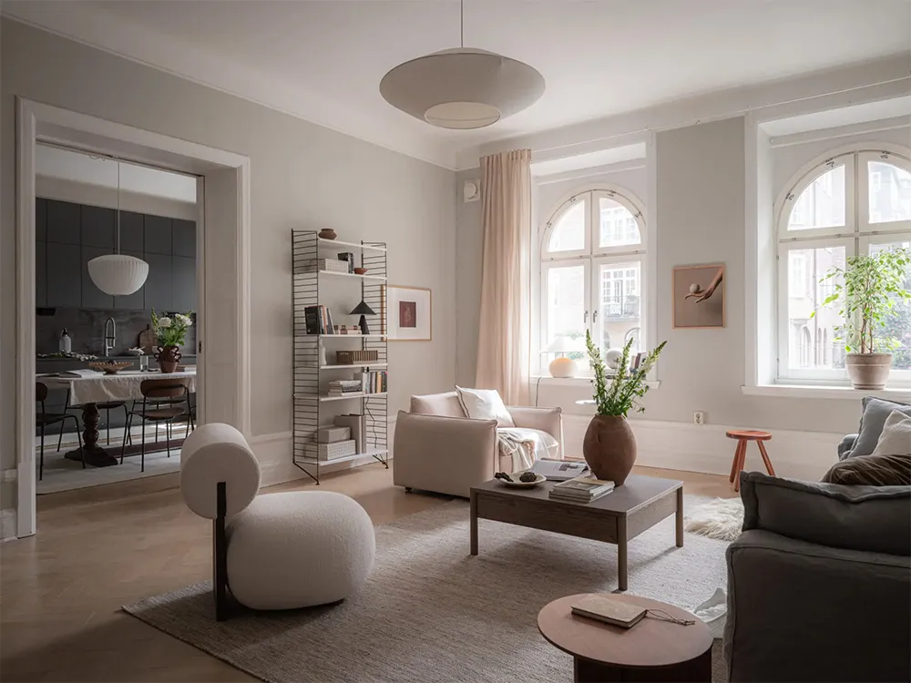 Мягкие пастельные оттенки в дизайне элегантной квартиры в Гётеборге - Gallery image 2