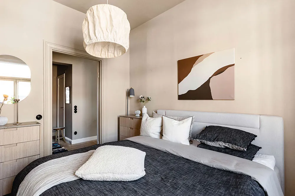 砂色の壁を持つモダンなスカンジナビア風アパートメント(93平方メートル) - Gallery image 14