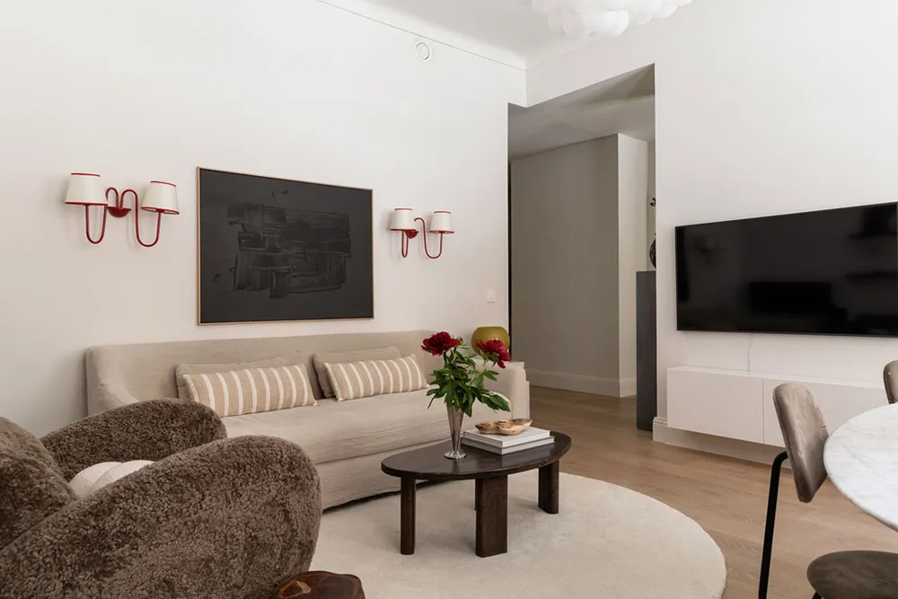 Stylowy nowoczesny apartament z ciepłymi akcentami w Stokholmii (83 m²) - Gallery image 7