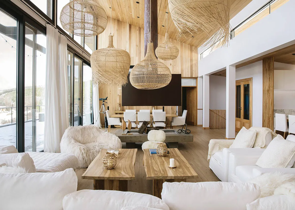 Ökologischer Hausdesign mit Blick auf die Patagonien