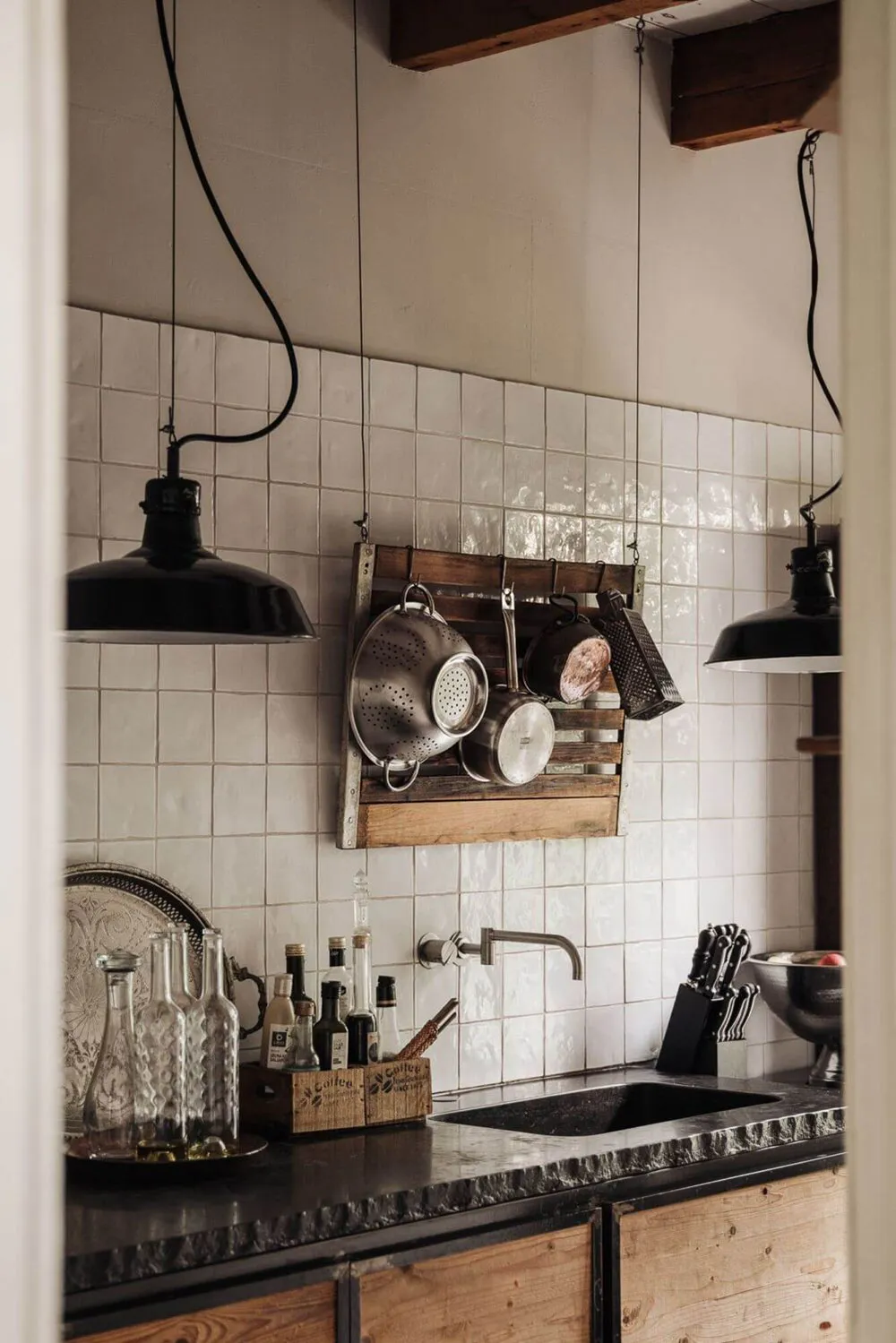 Black floors, white ceilings: amazing house in former school building in Netherlands - Gallery image 24