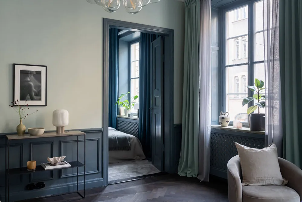 Оттенки синего в дизайне стильной шведской квартиры (54 кв. м) - Gallery image 7