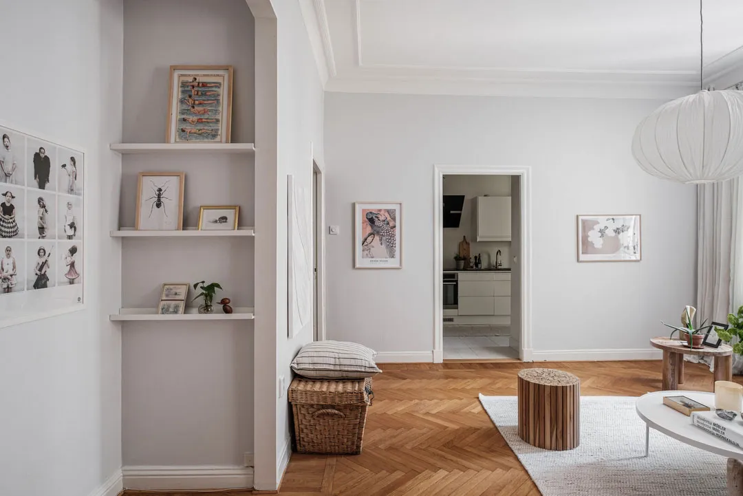 Ziegelsteinwand als Hauptakzent im Design einer Wohnung in Schweden - Gallery image 5