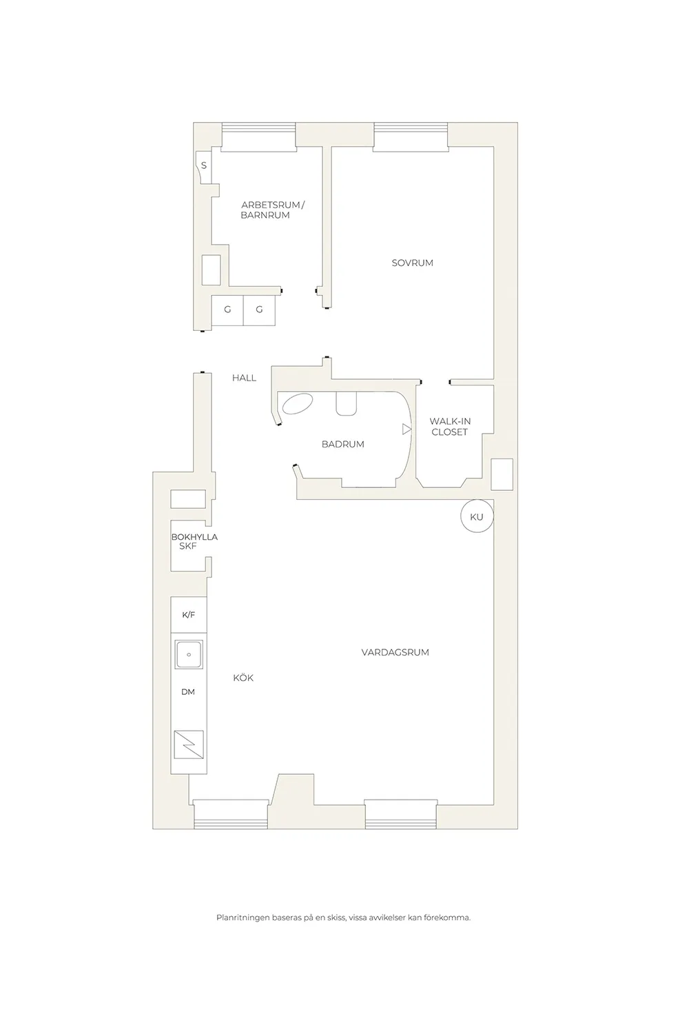 Творческі нотки в інтер'єрі квартири з високими стелями в Стокгольмі (60 кв. м) - Gallery image 26