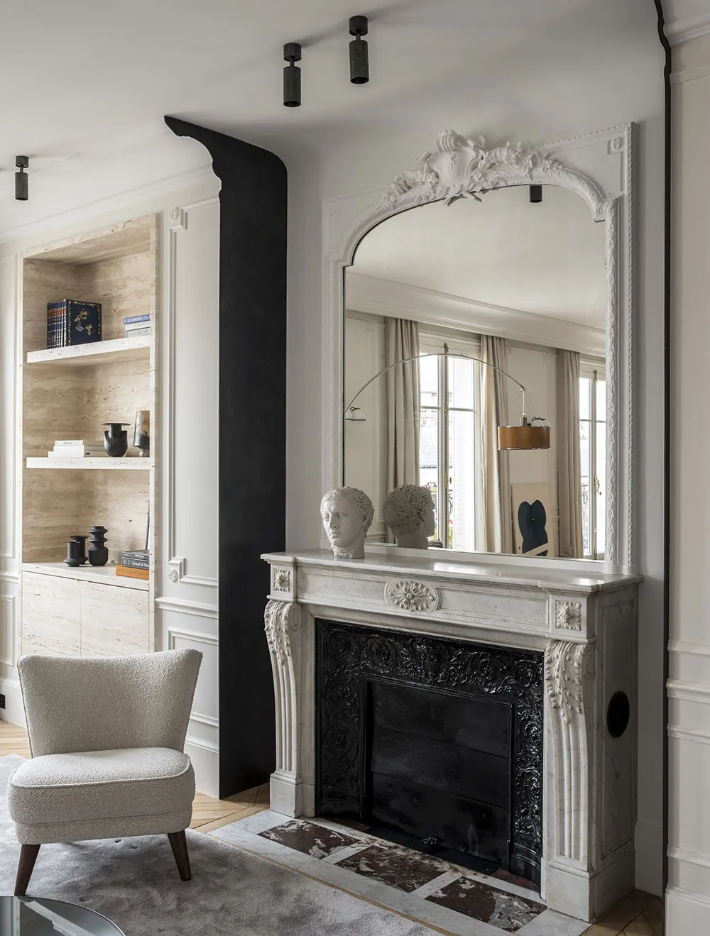 Piękno naturalnego kamienia w eleganckim apartamencie w Paryżu - Gallery image 4