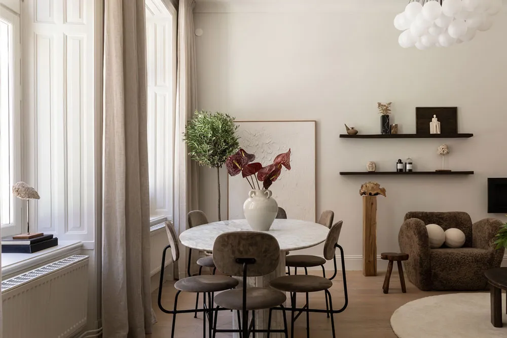 Stylowy nowoczesny apartament z ciepłymi akcentami w Stokholmii (83 m²) - Gallery image 2