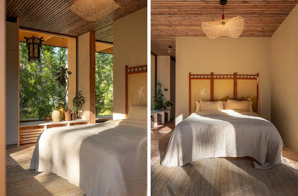 Wärme aus natürlichen Holz: gemütlicher moderner Feriendom in Schweden - Gallery image 19