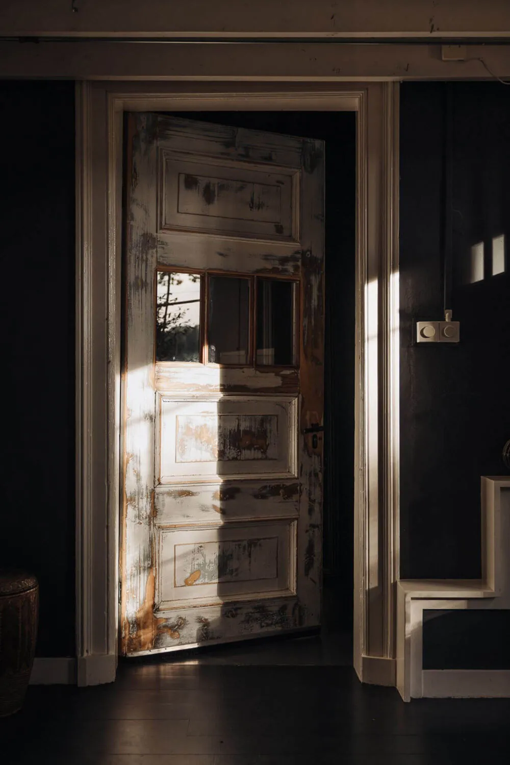 Black floors, white ceilings: amazing house in former school building in Netherlands - Gallery image 26