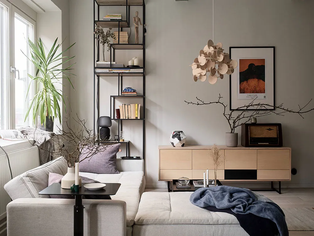 Inteligentna planista i przemysłowe detale: klasyczna studia w Szwecji (56 m²) - Gallery image 5