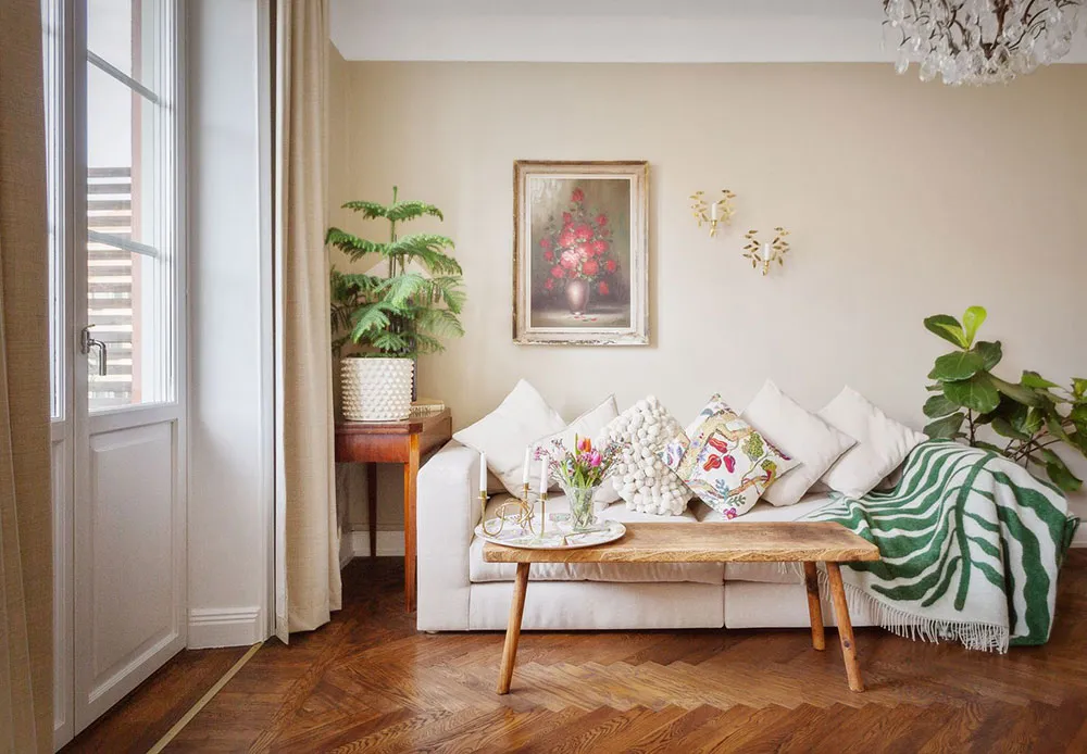 Kleine Studio-Wohnung mit Schlafzimmer in der Ecke und charmantem Interiordesign (34 qm) - 5