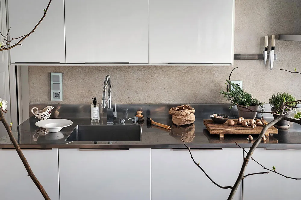 Pared de ladrillo y tonos tierra: apartamento en Gotemburgo (88 m²) - Gallery image 6