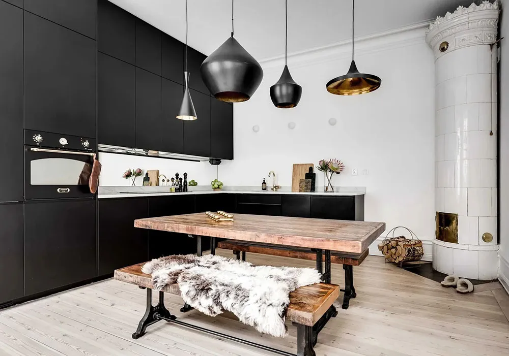 Шведская квартира с парижскими нотками и чёрной кухней - Gallery image 9