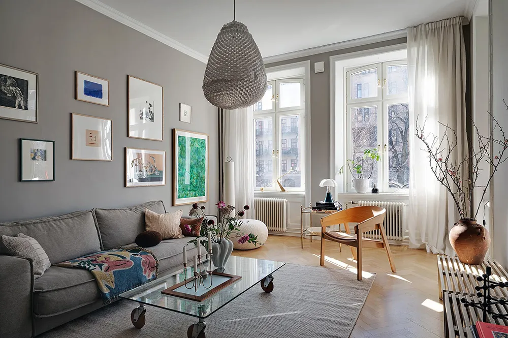 Уютный серый интерьер в Швеции (93 кв. м) - Gallery image 1