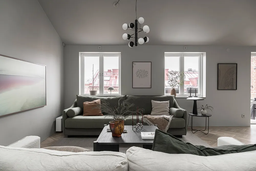 Modest Color Palette and Open Living Room: Stylish Apartment in Gothenburg (67 sq m) - Gallery image 11