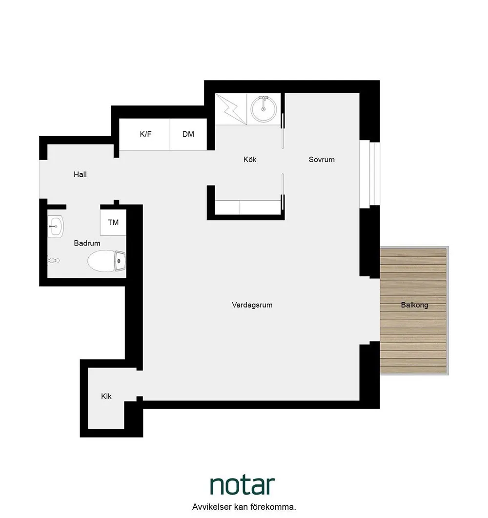 Kleine Studio-Wohnung mit Schlafzimmer in der Ecke und charmantem Interiordesign (34 qm) - 19
