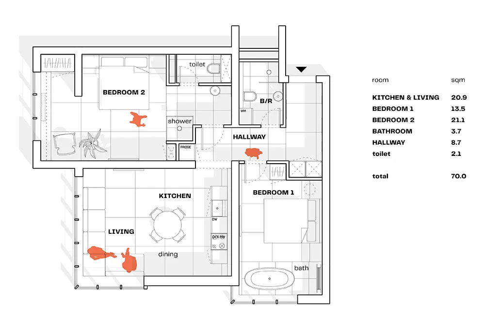 Ligereza moderna en la costa: apartamento en Odessa (70 m²) - Gallery image 18