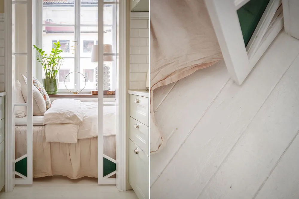 Kleine Studio-Wohnung mit Schlafzimmer in der Ecke und charmantem Interiordesign (34 qm) - 11