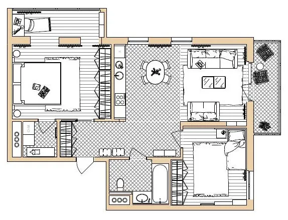 Intérieur moderne calme avec des arcs et un plafond voûté à Minsk (84 m²) - Gallery image 12