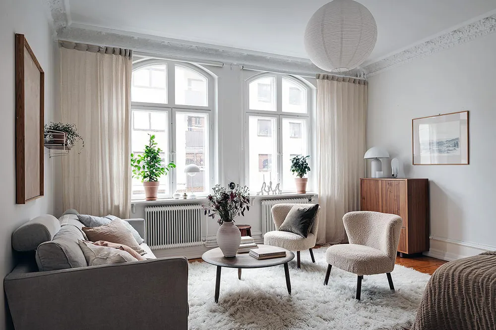 Мягкий декор и фрагменты кирпичной стены на кухне: небольшая квартира в Гетеборге (46 кв. м) - Gallery image 20