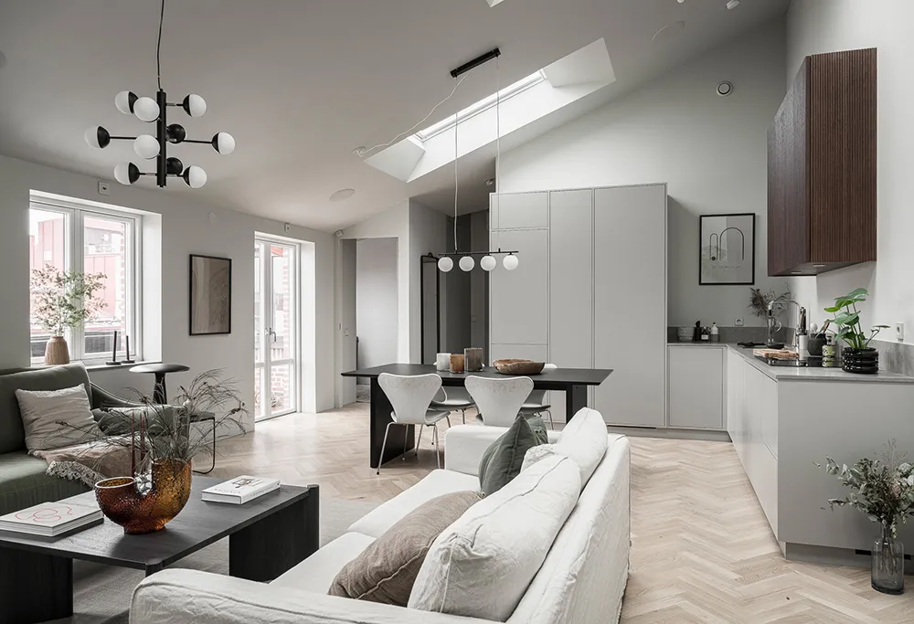 Modest Color Palette and Open Living Room: Stylish Apartment in Gothenburg (67 sq m) - Gallery image 4