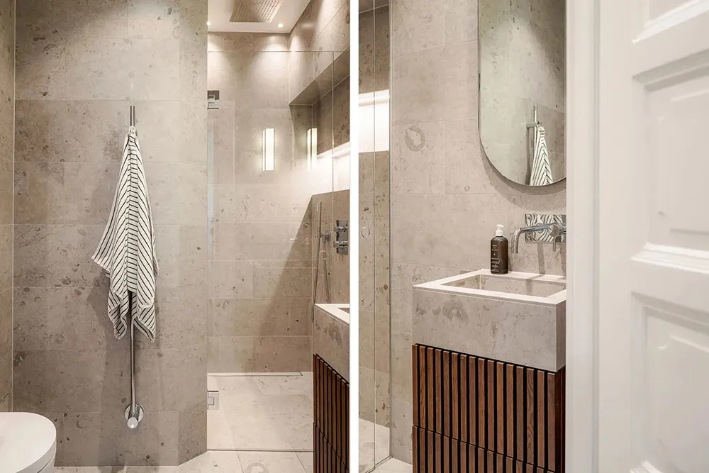 Duże okna i ciepły nowoczesny design: mieszkanie w Stokholmie - Gallery image 14