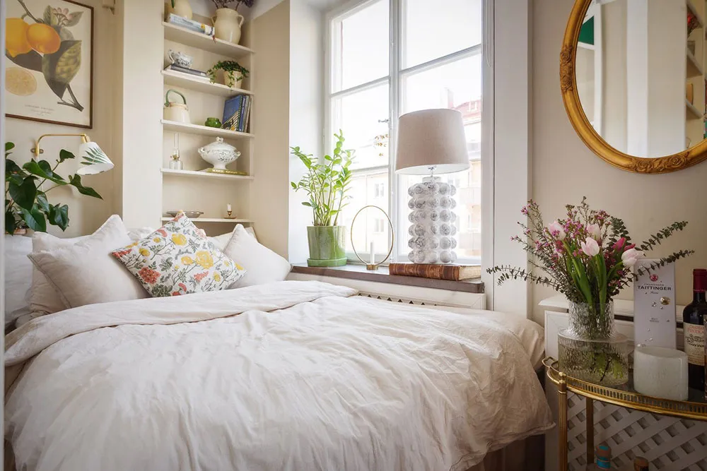 Kleine Studio-Wohnung mit Schlafzimmer in der Ecke und charmantem Interiordesign (34 qm) - 12