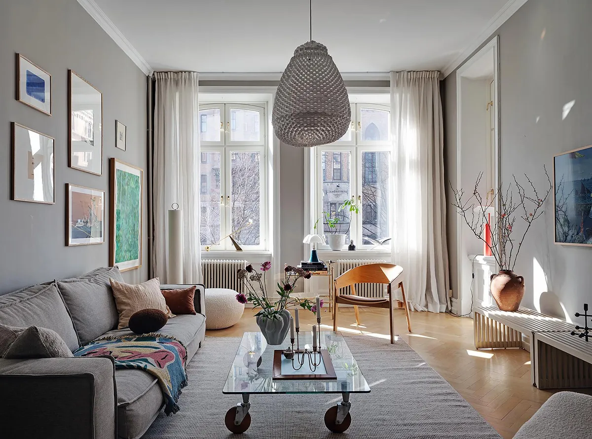 Уютный серый интерьер в Швеции (93 кв. м) - Gallery image 3