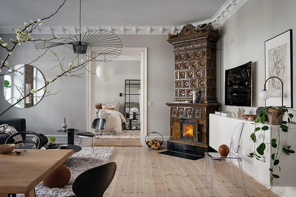 Pared de ladrillo y tonos tierra: apartamento en Gotemburgo (88 m²) - Gallery image 11