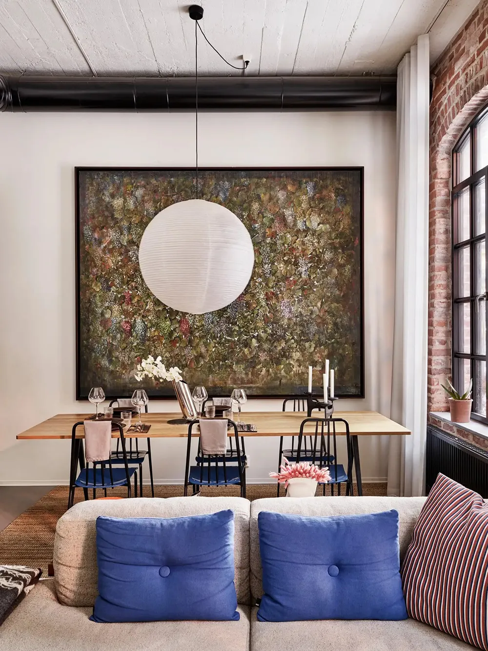 Стильная квартира молодой пары в здании 170-летней фабрики в Осло - Gallery image 4