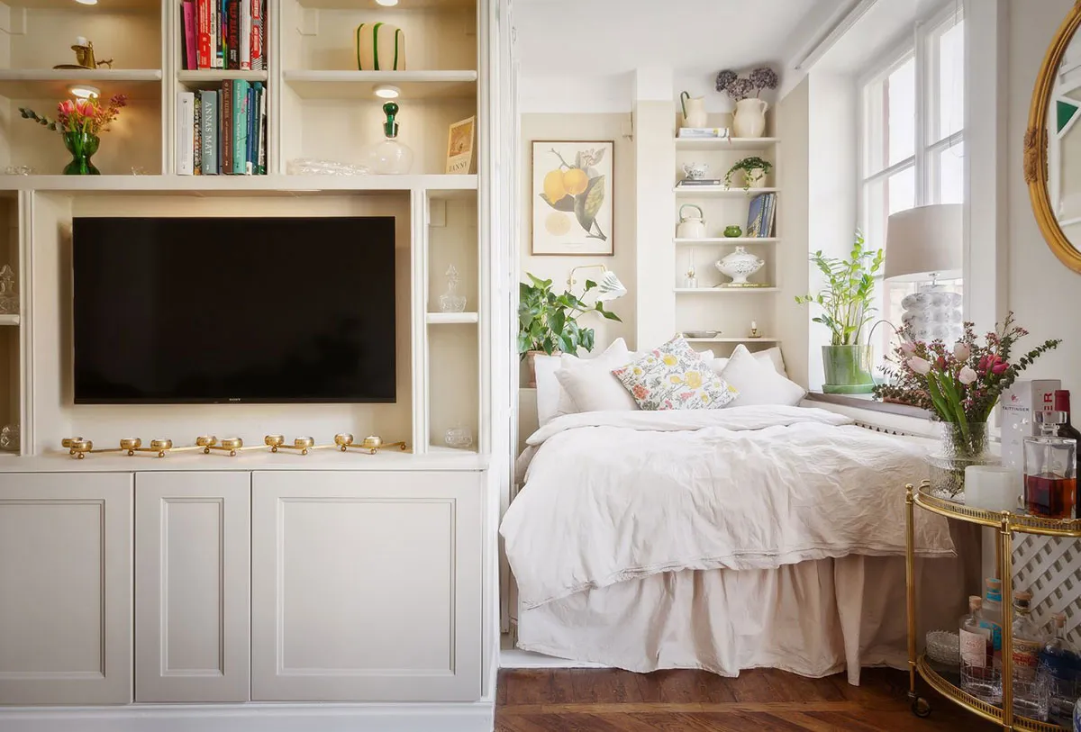 Kleine Studio-Wohnung mit Schlafzimmer in der Ecke und charmantem Interiordesign (34 qm) - 1