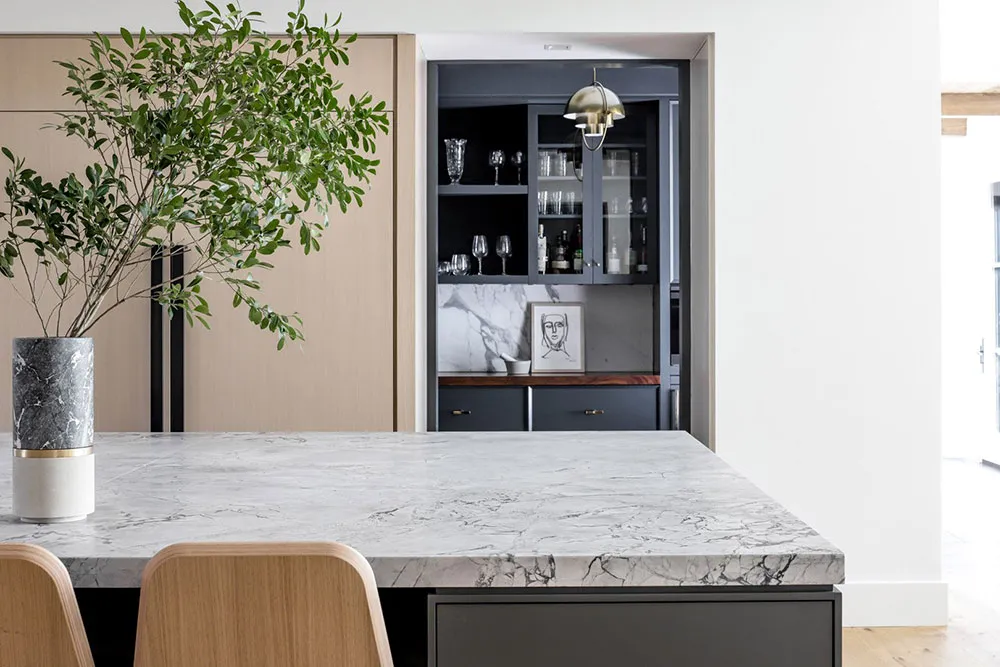 Стильний білий інтер'єр дому в США з темними акцентами - Gallery image 6